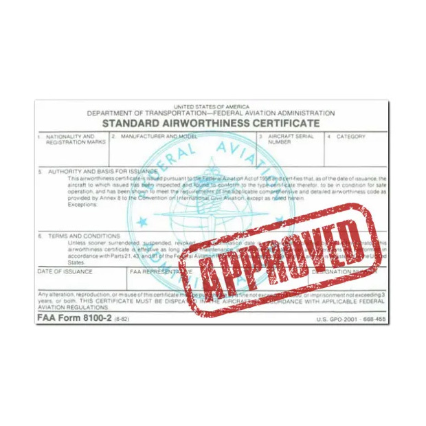 Aeroglue UV glue box certificate (sample)